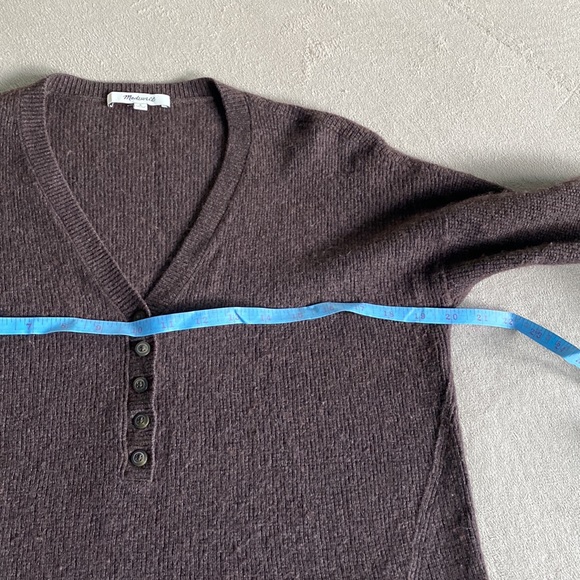 Madewell Brown Three-quarter Sleeve Sweater Alpaca Wool Blend Women's Size Small - Picture 9 of 12